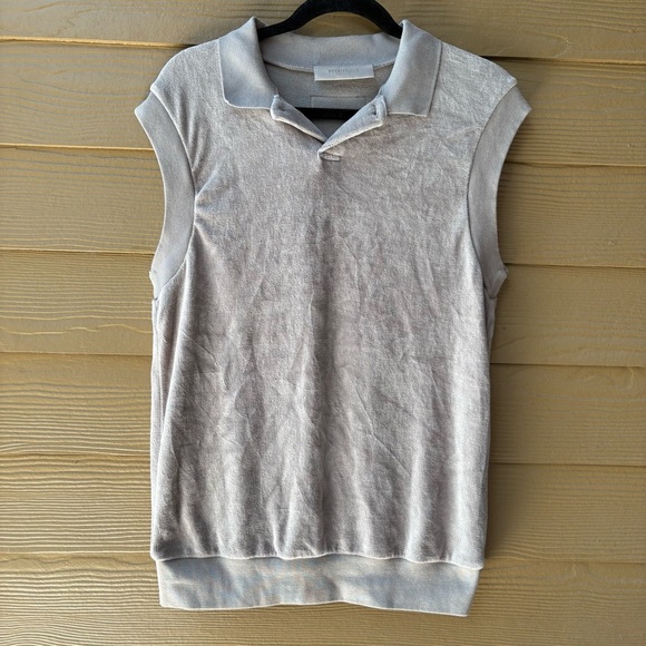 Fear of God Essentials Sleeveless Velour Polo Size Medium - Picture 3 of 7